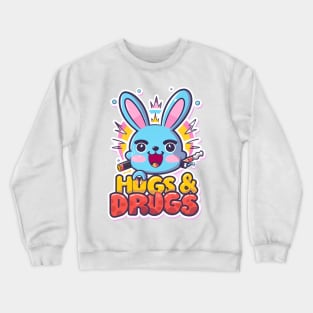 Hugs & Drugs Bunny Crewneck Sweatshirt